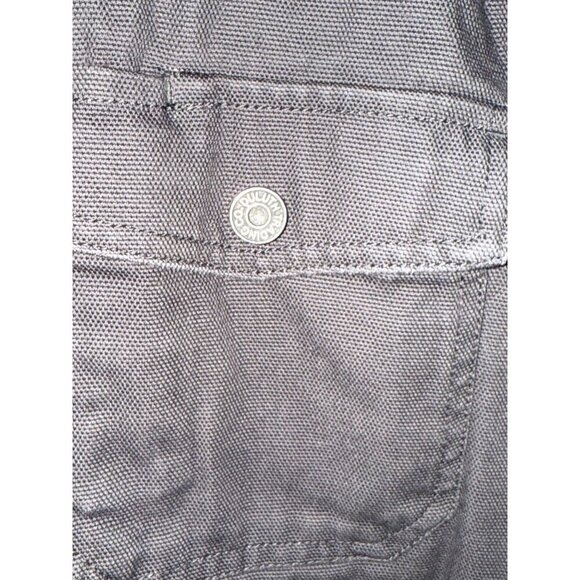 Duluth Trading Co. Jacket Gray Snap Button Fleece Lined Barn Coat Mens S/M - Picture 4 of 16